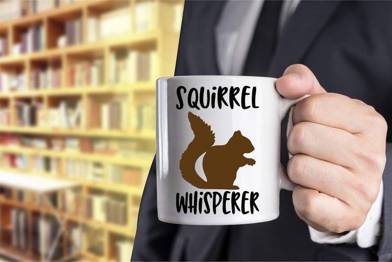 Funnwear Squirrel Whisperer - 11oz Coffee or Tea Mug - Novelty Funny for Friends Husband Wife - Squirrel Desk Decor For Women Humor Gag Dad Papa From Son or Daughter - Image 4
